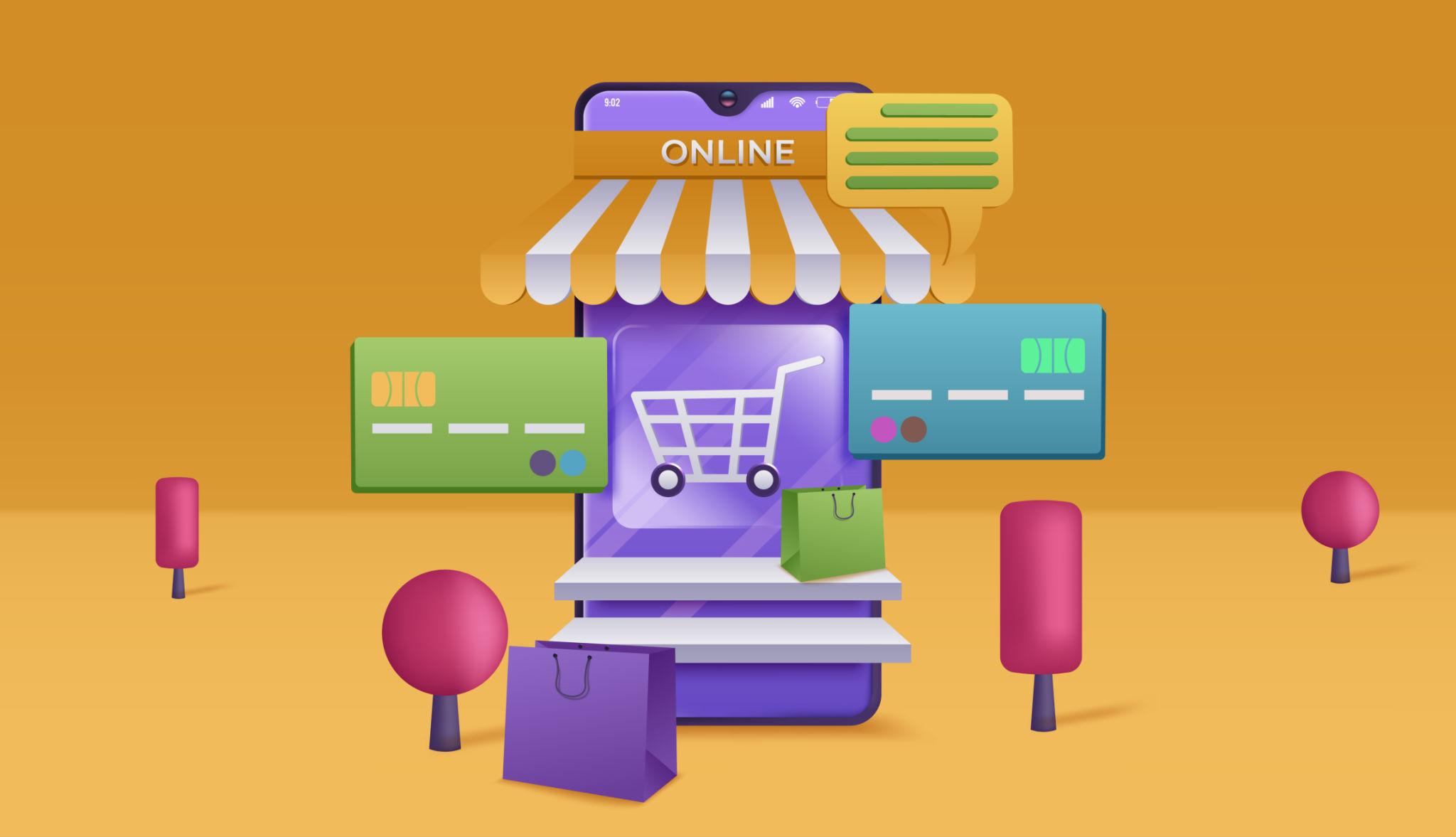 Omnichannel E-Commerce Platform Illustration
