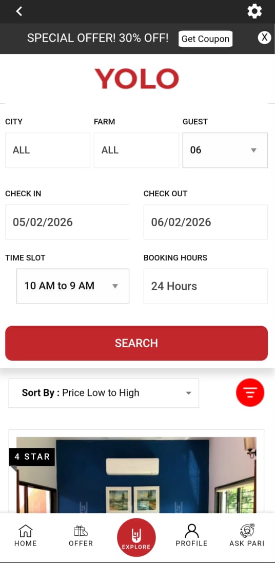 Property Listing Screen